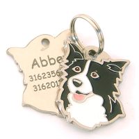 hundemarke mit gravur - border collie3.jpg Hundemarken MjavHov - Hundemarke, Hundemarken online, Hundemarken mit gravur, gravierte Hundemarken, Hundeanhänger, Anhänger mit gravur, Hundezubehöer, Rassen Hundemarke, Tieranhänger